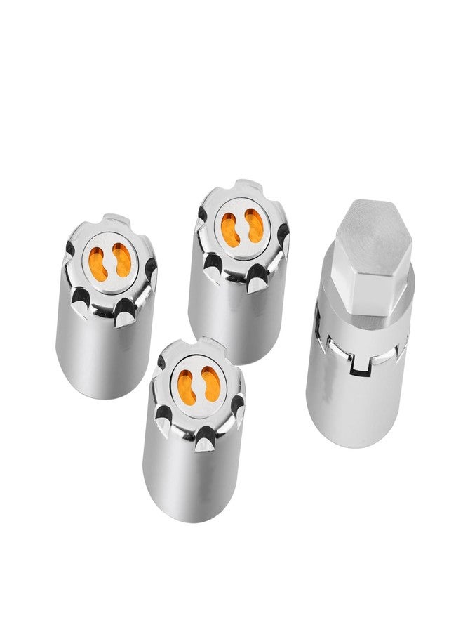 TCRC 4PCS Aluminum M2 Wheels Center Caps Lock Nuts for 1/24 RC Crawler Car SCX24 AX24 Upgrade(Chrome) - Image 2